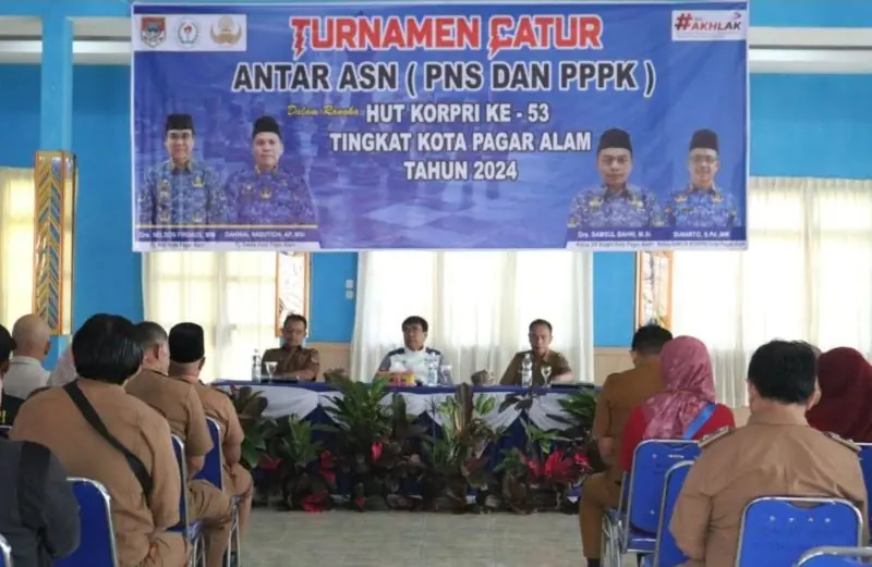 Pj Wali Kota Pagar Alam Resmi Buka Turnamen Catur ASN