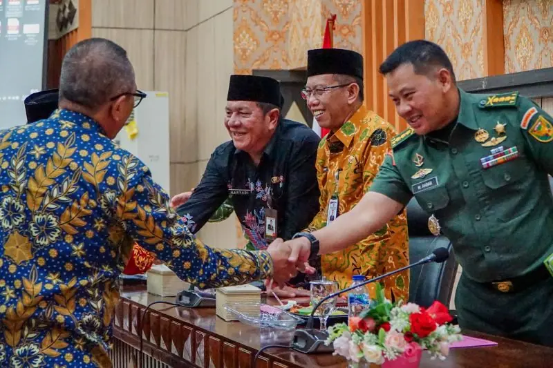 Rapat Koordinasi Rencana Pelantikan dan Serah Terima Jabatan Kepala Daerah dan Wakil Kepala Daerah hasil Pilkada 2024 tanpa PHP di Mahkamah Konstitusi RI, yang digelar di Gedung Pola Provinsi Bengkulu, Kamis (30/1).