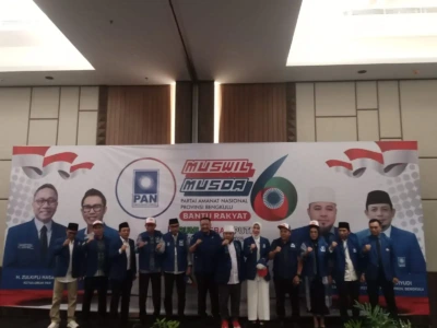 Muswil PAN Bengkulu, Helmi Hasan dan Dedy Wahyudi Tetap Ketua