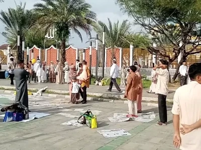 Alun-alun Kota Lubuklinggau jadi Spot Foto Usai Sholat Id