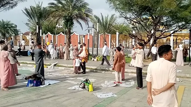 Alun-alun Kota Lubuklinggau jadi Spot Foto Usai Sholat Id