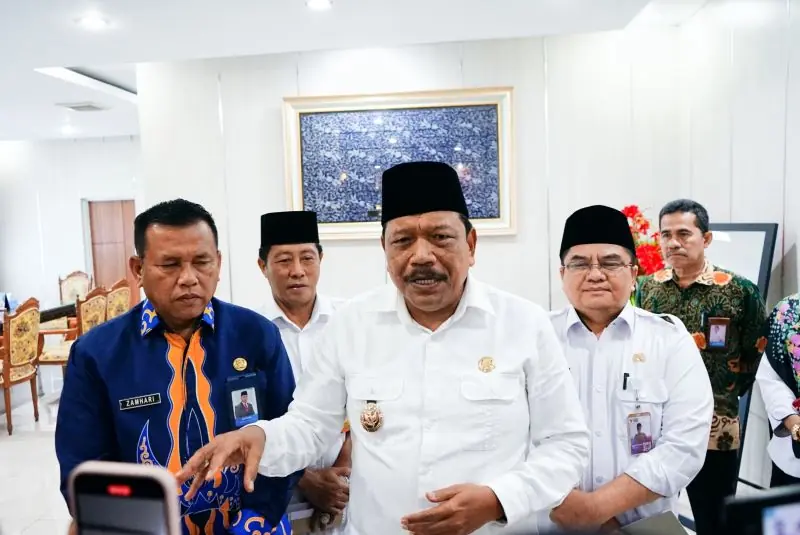 Mian usai audiensi bersama Kepala Perwakilan BKKBN Bengkulu di ruang kerjanya, Rabu (5/3).