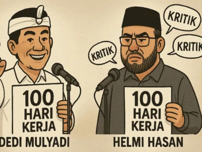 100 Hari Kerja Dedi Mulyadi Vs Helmi Hasan, Sama?