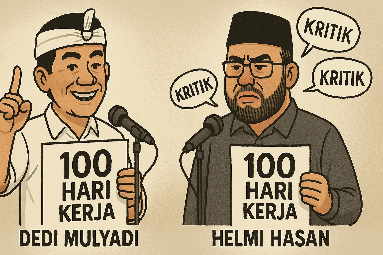 100 Hari Kerja Dedi Mulyadi Vs Helmi Hasan, Sama?