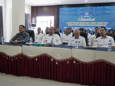 17 CPNS Kanwil Ditjen Imigrasi Bengkulu Terima SK Pengangkatan, Menteri Imigrasi dan Pemasyarakatan Beri Arahan Inspiratif