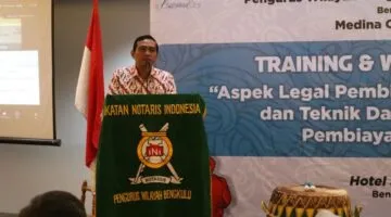 Ketua Pengurus Wilayah Ikatan Notaris Indonesia (INI) Provinsi Bengkulu, Deni Yohanes, SH, M.Kn
