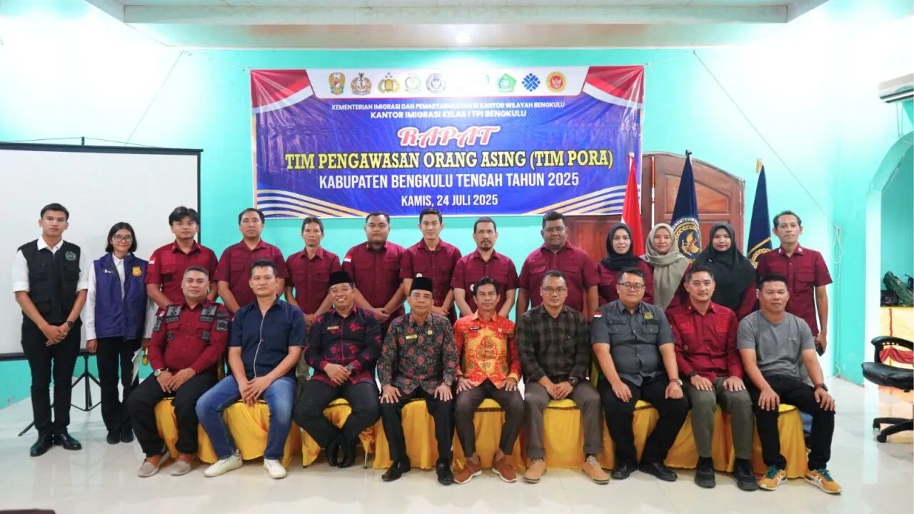 Kantor Imigrasi Bengkulu Gelar Rapat TIMPORA Kabupaten Bengkulu Tengah