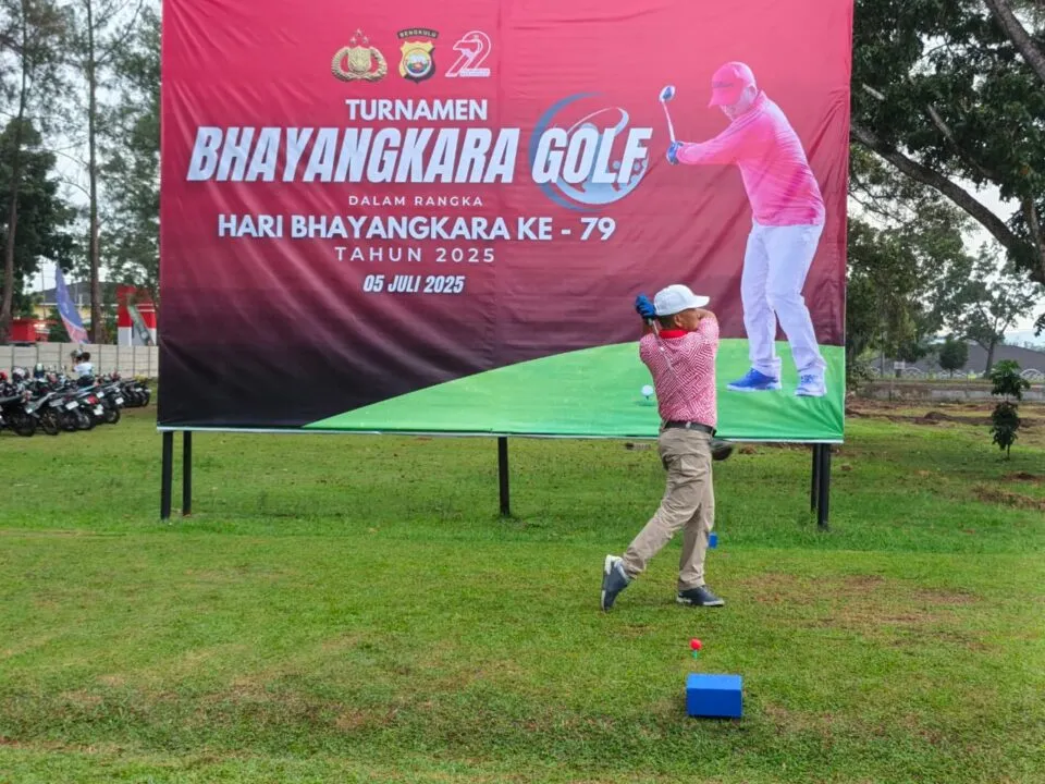 Lapangan Golf Merah Putih Diresmikan, Polda Bengkulu Gelar Turnamen HUT Bhayangkara ke-79