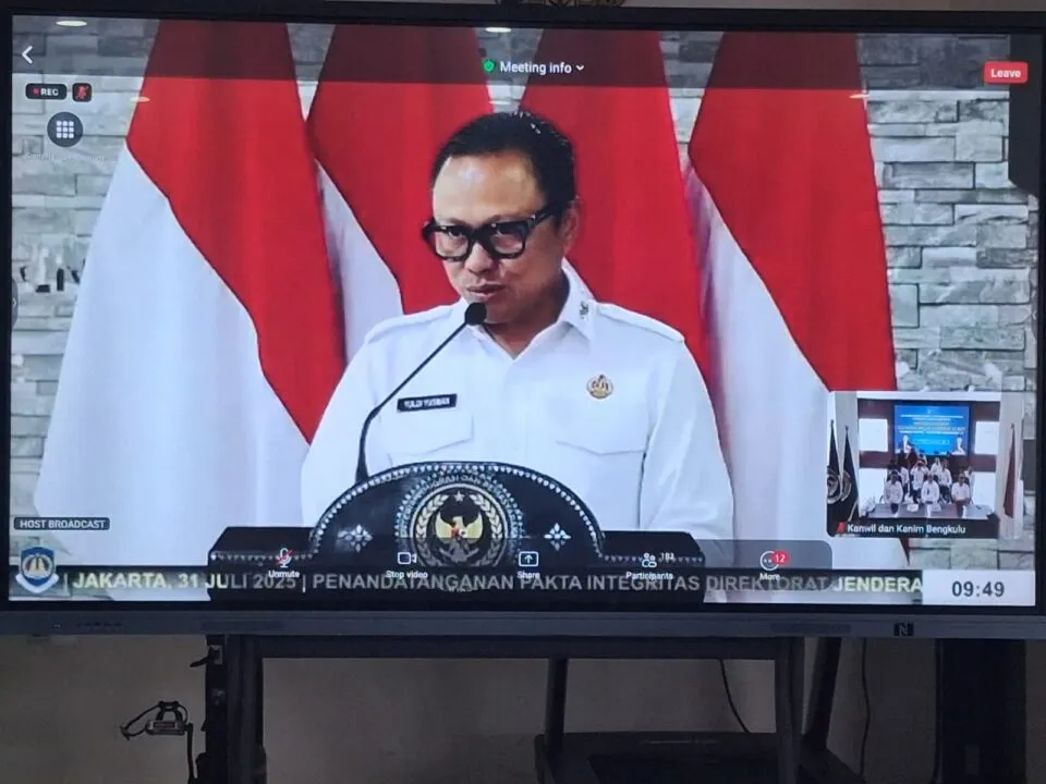 Penandatanganan Pakta Integritas Jajaran Imigrasi Serentak Seluruh Indonesia Digelar Secara Daring