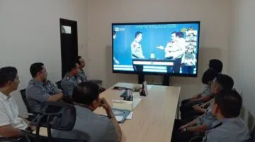 Kepala Kantor Imigrasi Bengkulu Ikuti Penandatanganan Nota Kesepahaman dan Perjanjian Kerja Sama Kemenimipas–Polri secara Daring