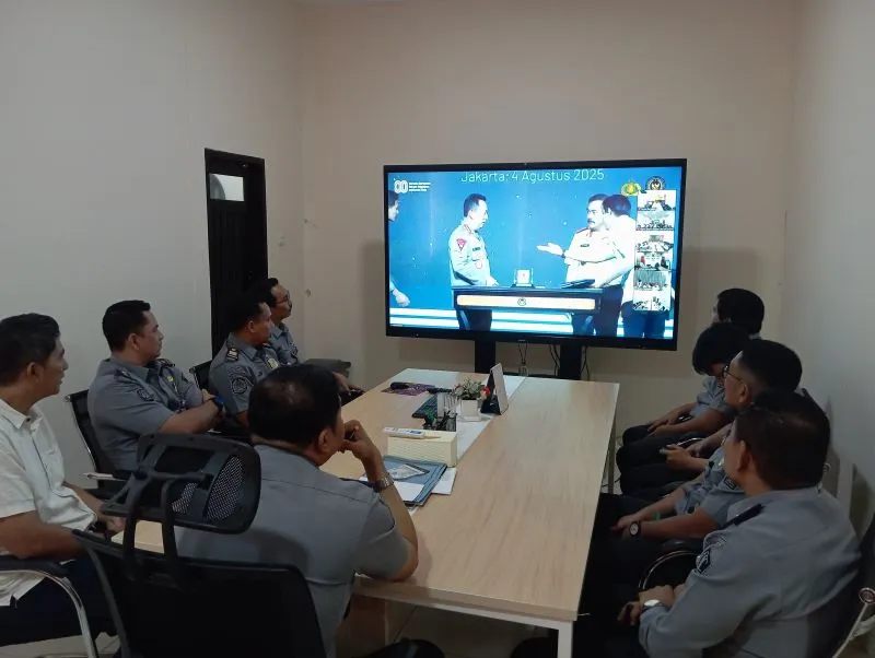 Kakan Imigrasi Bengkulu Ikuti Penandatanganan Perjanjian Kerja Sama Kemenimipas–Polri