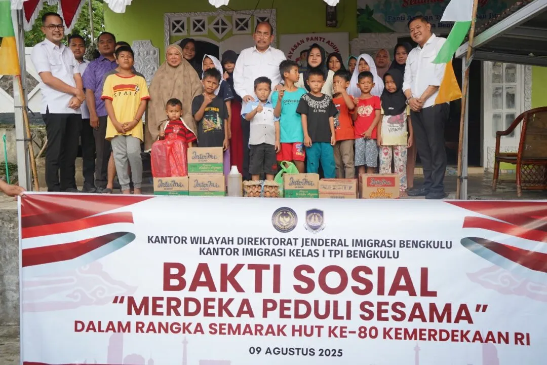 Semarak Kemerdekaan, Kanwil Ditjenim Bengkulu dan Kanim Bengkulu Salurkan Bantuan ke Panti Asuhan