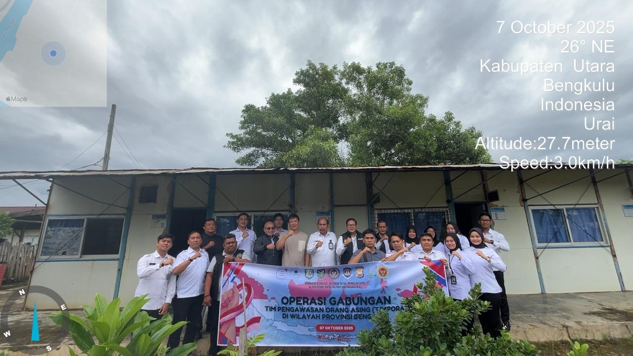 Imigrasi Bengkulu Perkuat Pengawasan Orang Asing di Bengkulu Utara