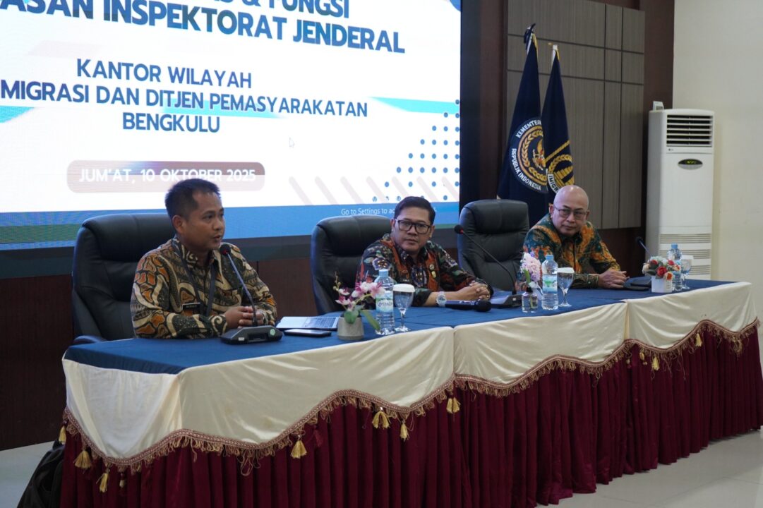 Kantor Imigrasi Bengkulu Terima Penguatan Tugas dan Fungsi oleh Inspektorat Jenderal Kemenimipas