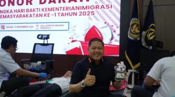 Kantor Imigrasi Bengkulu Gelar Donor Darah dalam Rangka Hari Bakti Kementerian Imigrasi dan Pemasyarakatan ke-1