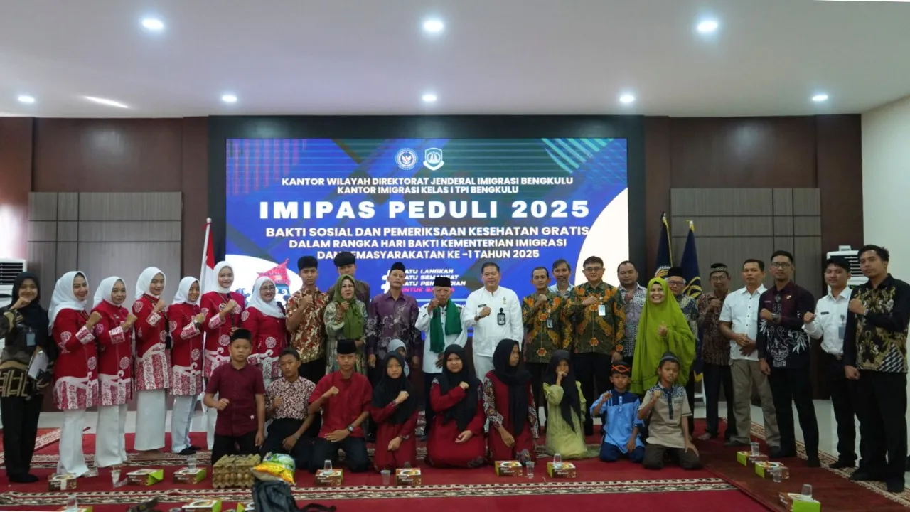 Imigrasi Bengkulu Gelar Bakti Sosial, Siraman Rohani, serta Cek Kesehatan Gratis Bersama Dua Panti Asuhan