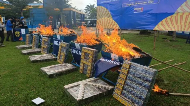 Pemusnahan Barang Ilegal di Bea Cukai Bengkulu