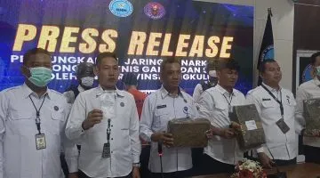 BNNP Bengkulu Bongkar Jaringan Narkotika Lintas Provinsi, Sita Barang Haram Bernilai Ratusan Juta dan Amankan Dua Pelaku