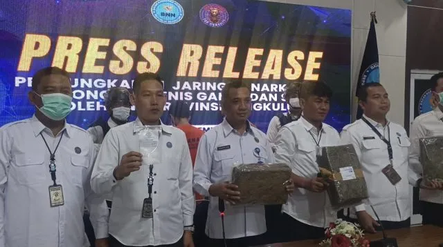 BNNP Bengkulu Bongkar Jaringan Narkotika Lintas Provinsi, Sita Barang Haram Bernilai Ratusan Juta dan Amankan Dua Pelaku
