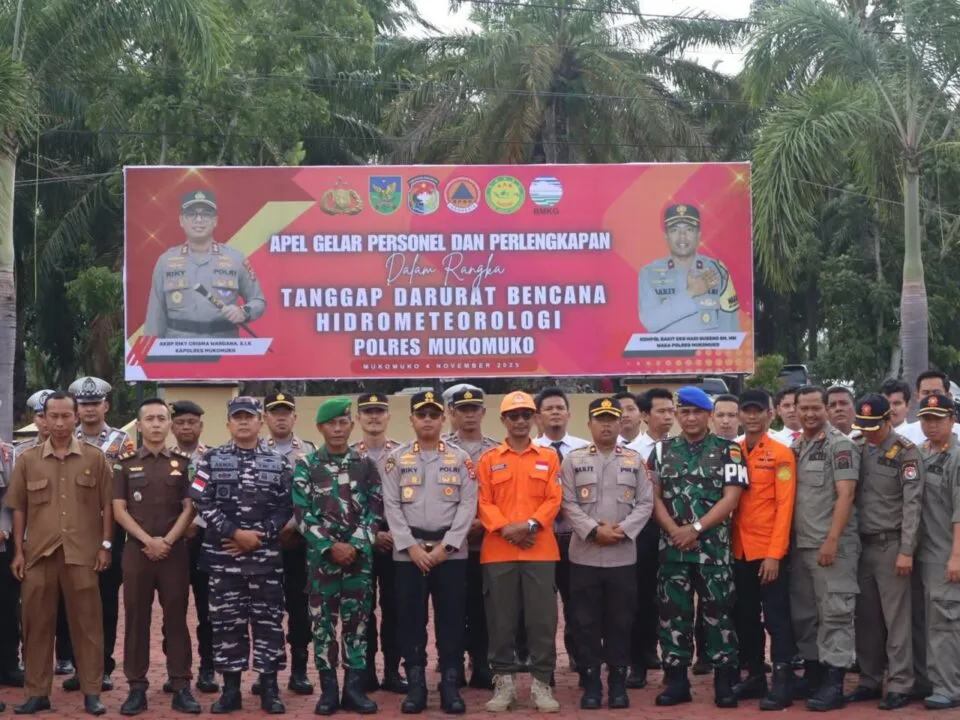 Polres Mukomuko Gelar Apel Kesiapsiagaan Tanggap Darurat Bencana Hidrometeorologi