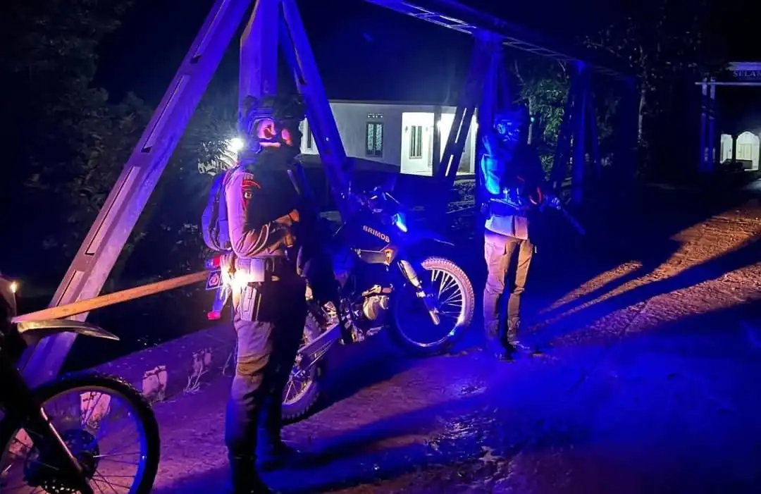 Brimob Polda Bengkulu Patroli Malam, Pastikan Wilayah Tetap Aman