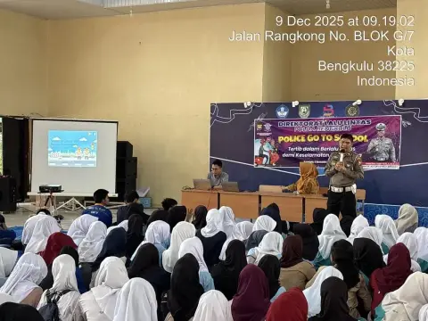 Ditlantas Beri Edukasi Keselamatan Berlalu Lintas di Smk N 5 Bengkulu