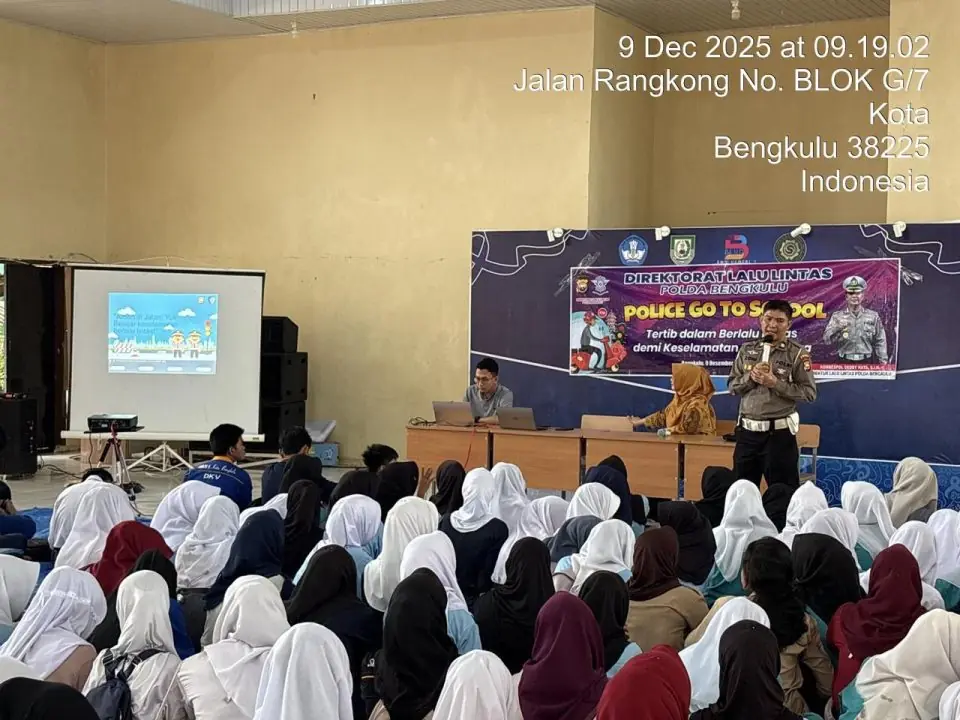 Ditlantas Beri Edukasi Keselamatan Berlalu Lintas di Smk N 5 Bengkulu