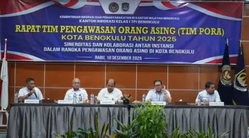 Kantor Imigrasi Bengkulu Gelar Rapat TIMPORA Kota Bengkulu, Mantapkan Koordinasi Jelang Operasi Wirawaspada 2025