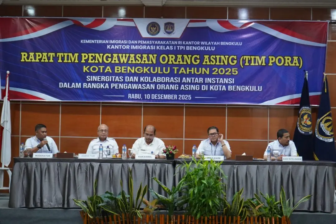 Kantor Imigrasi Bengkulu Gelar Rapat TIMPORA Kota Bengkulu, Mantapkan Koordinasi Jelang Operasi Wirawaspada 2025