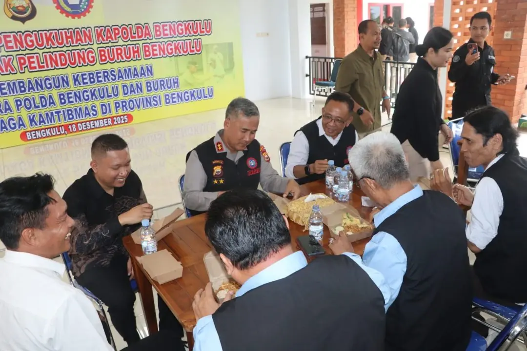 Kapolda Bengkulu Resmi Jadi Bapak Pelindung Buruh Bengkulu