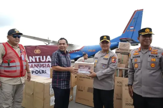 Kapolri Kirim Bantuan Udara untuk Perkuat Penanganan Bencana di Lhokseumawe