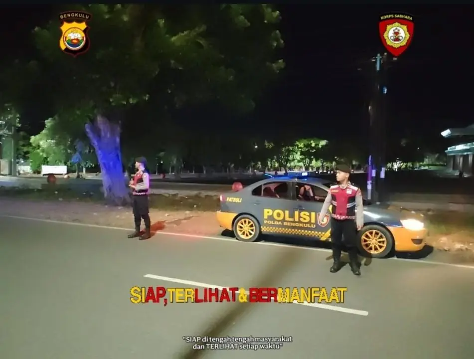 Patroli Malam Ditsamapta Polda Bengkulu Sisir Titik Rawan, Cegah Aksi Kriminalitas