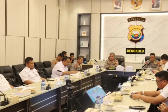 Polda Bengkulu Ikuti Sosialisasi KUHP dan KUHAP Baru Dipimpin Kapolri