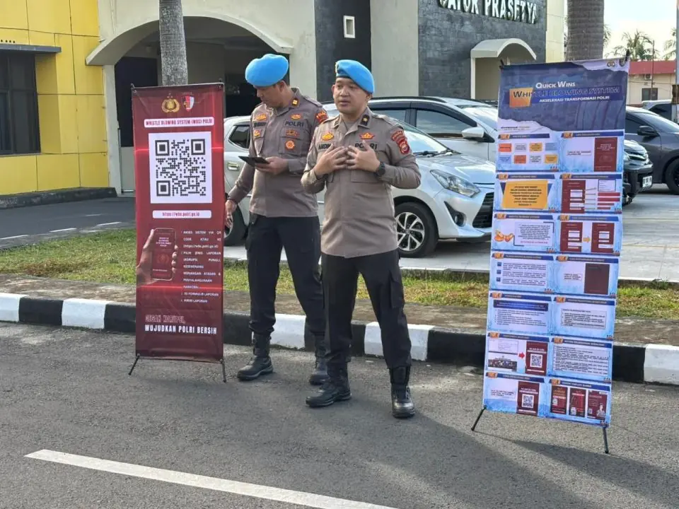 Polda Bengkulu Perkuat Integritas Lewat Sosialisasi WBS dan SP4N Lapor