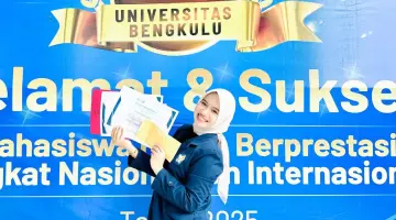 Aisyah Rahmadani Terima Reward Provinsi dan Nasional dari Universitas Bengkulu