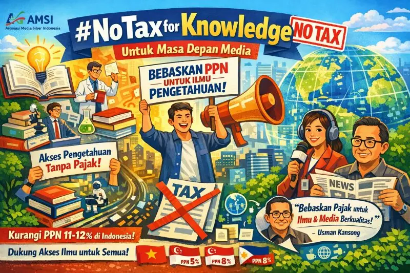 AMSI Kampanyekan #NoTaxforKnowledge untuk Masa Depan Media