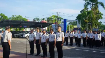 Apel Pagi Imigrasi Bengkulu: Tegaskan Disiplin, Say No to Narkoba hingga Judi Online