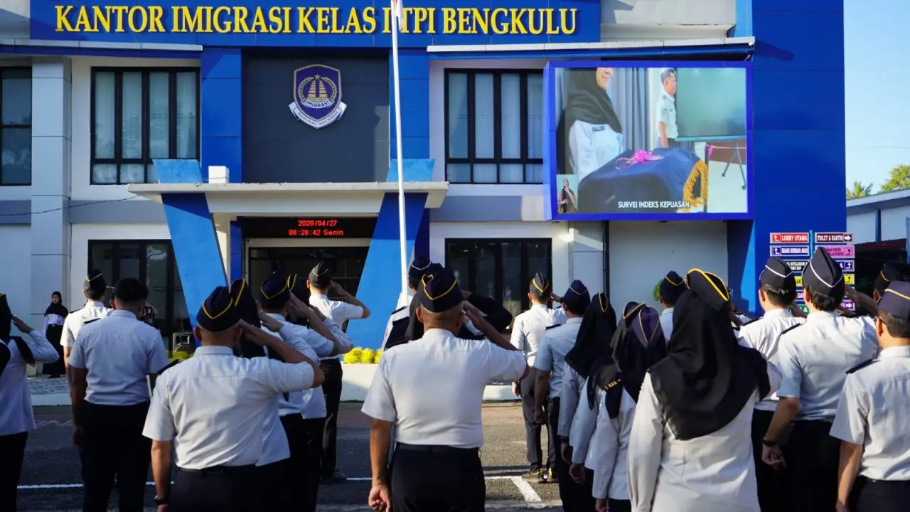 Apel Pagi Imigrasi Bengkulu Perkuat Disiplin dan Komitmen Pelayanan “Imigrasi untuk Rakyat”