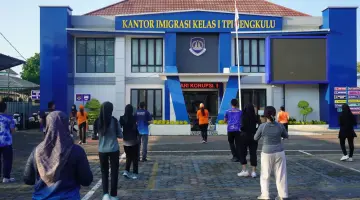 Imigrasi Bengkulu Gelar Senam Pagi Bersama, Wujudkan Budaya Hidup Sehat dan Kebersamaan