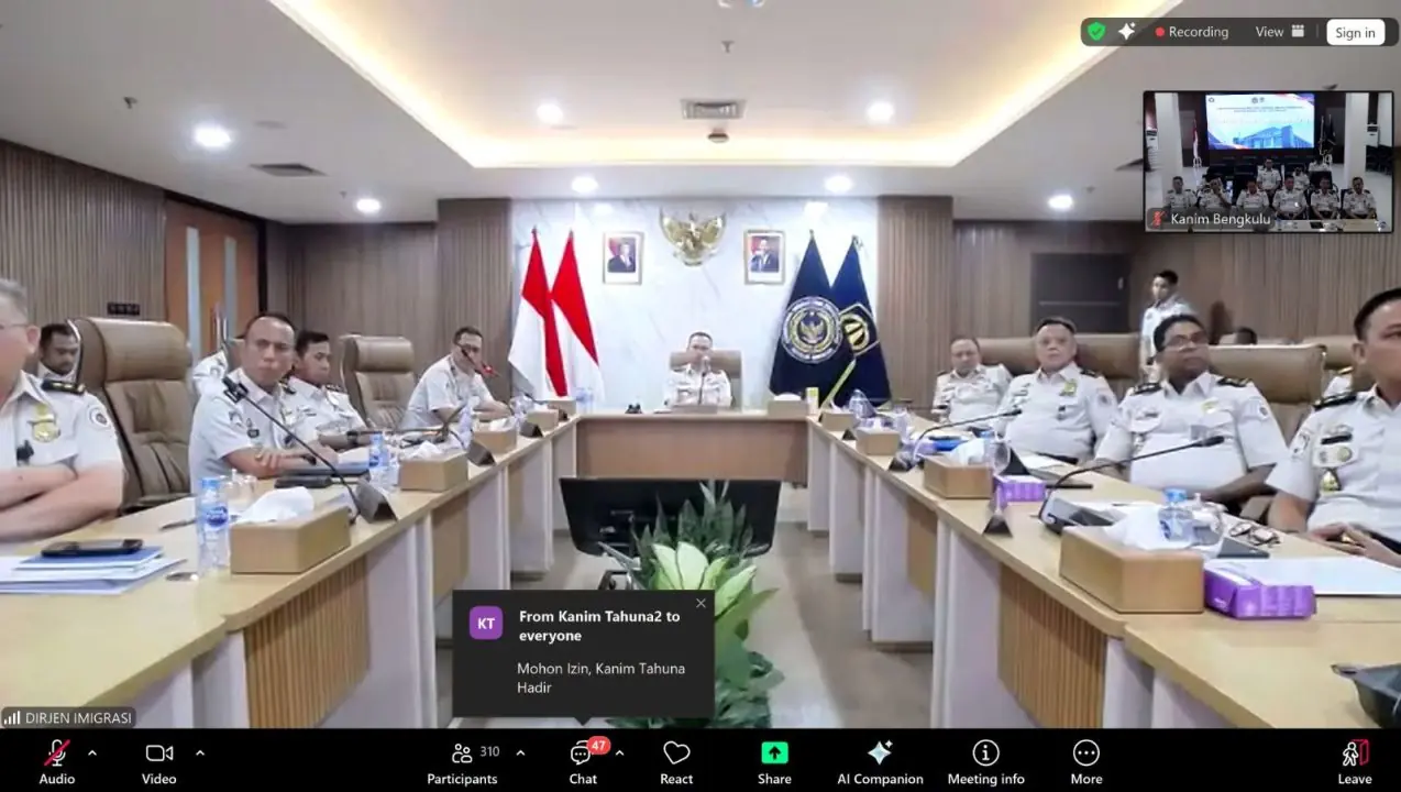 Imigrasi Bengkulu Ikuti Pengarahan Dirjen Imigrasi, Perkuat Peran sebagai Penjaga Gerbang Negara