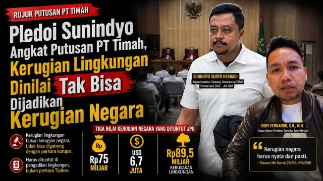 Pledoi Sunindyo Angkat Putusan PT Timah, Kerugian Lingkungan Dinilai Tak Bisa Dijadikan Kerugian Negara