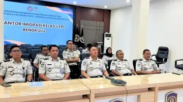 Imigrasi Bengkulu Ikuti Pengarahan Dirjen Imigrasi, Fokus Pelayanan kepada Masyarakat