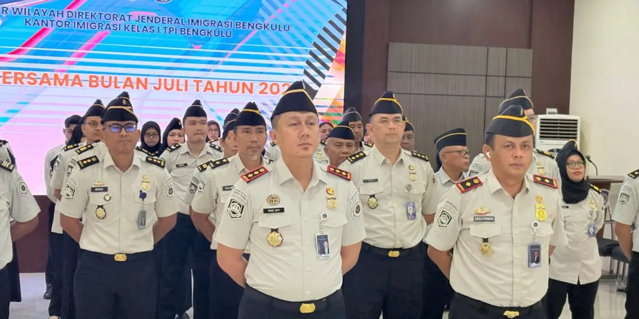 Apel Bersama Jadi Momentum Penguatan Disiplin dan Pelayanan Prima, Imigrasi Bengkulu Siap Sambut Bulan Kemerdekaan