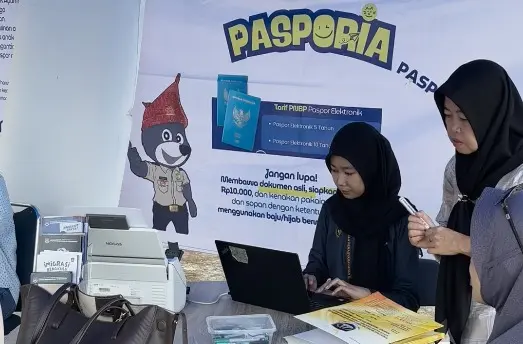 Pasporia (Paspor Ceria) pada Minggu, 19 Juli 2026, di kawasan Sport Center Bengkulu