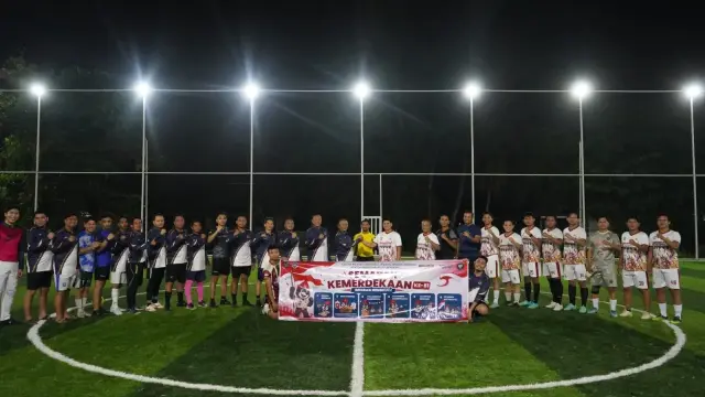 Funmatch Mini Soccer Polda Bengkulu dan Imigrasi Bengkulu Perkuat Sinergi dalam Semarak Kemerdekaan RI ke-81