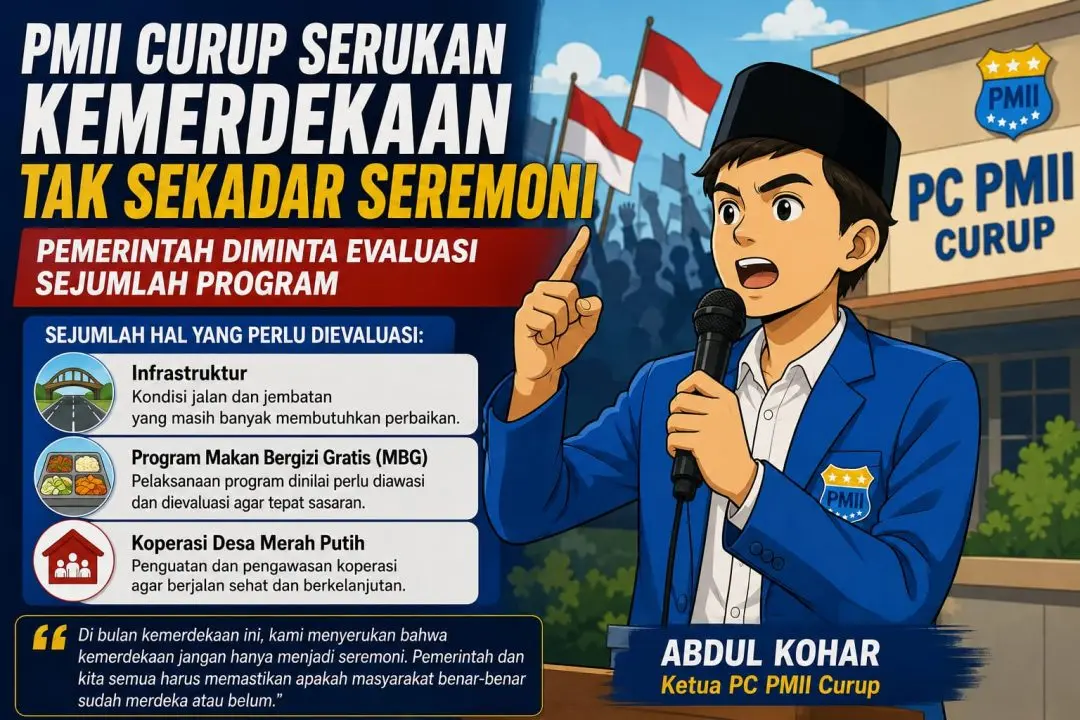 PMII Curup Serukan Kemerdekaan Tak Sekadar Seremoni, Pemerintah Diminta Evaluasi Sejumlah Program