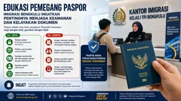 Edukasi Pemegang Paspor, Imigrasi Bengkulu Ingatkan Pentingnya Menjaga Keamanan dan Kelayakan Dokumen