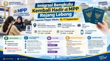 Imigrasi Bengkulu Kembali Hadir di MPP Rejang Lebong, Layanan Paspor Dibuka 16–17 September