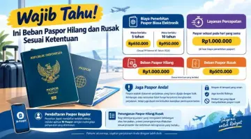 Wajib Tahu! Ini Beban Paspor Hilang dan Rusak Sesuai Ketentuan
