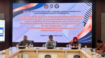 Akselerasi Reformasi Birokrasi, Itjen Kemenimipas Laksanakan Evaluasi dan Monitoring On-Site di Kanim Bengkulu